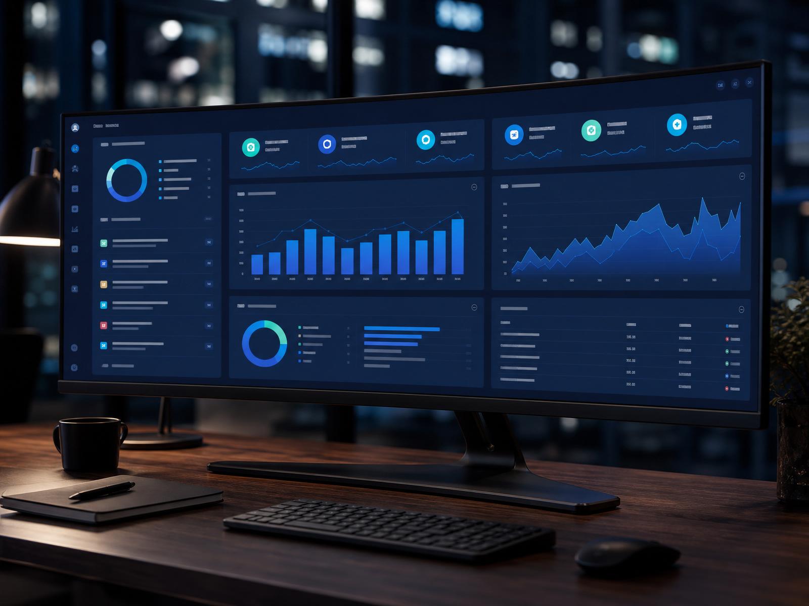 Kollectar AR dashboard on an ultrawide monitor